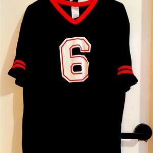 Black and Red Number 6 Jersey